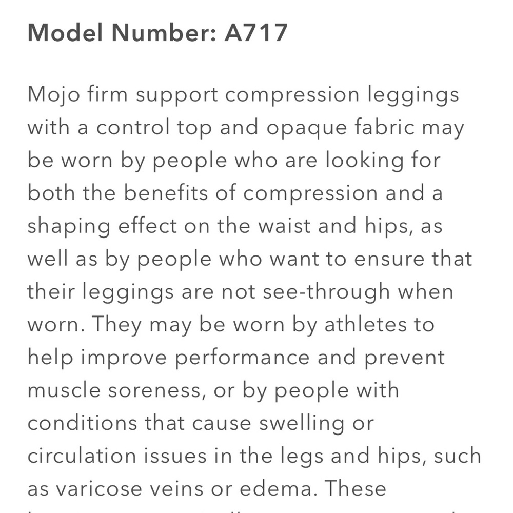 Absolute Support Opaque Grad. Comp. Leggings w/ Cont. Tp 20-30mmHg Frm Supp. - Picture 3 of 5
